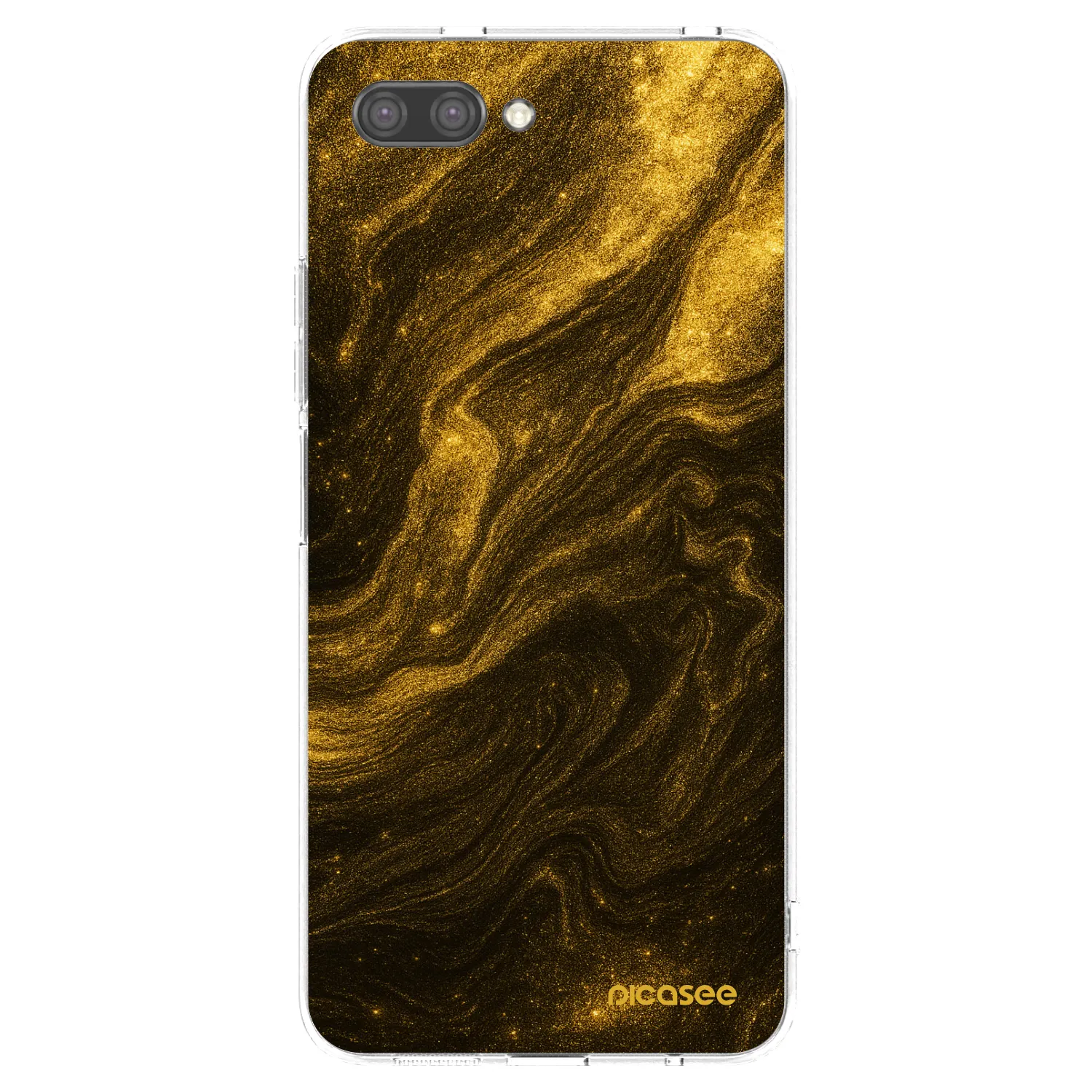 Picasee silikonska prozirna maskica za Honor 10 - Black
