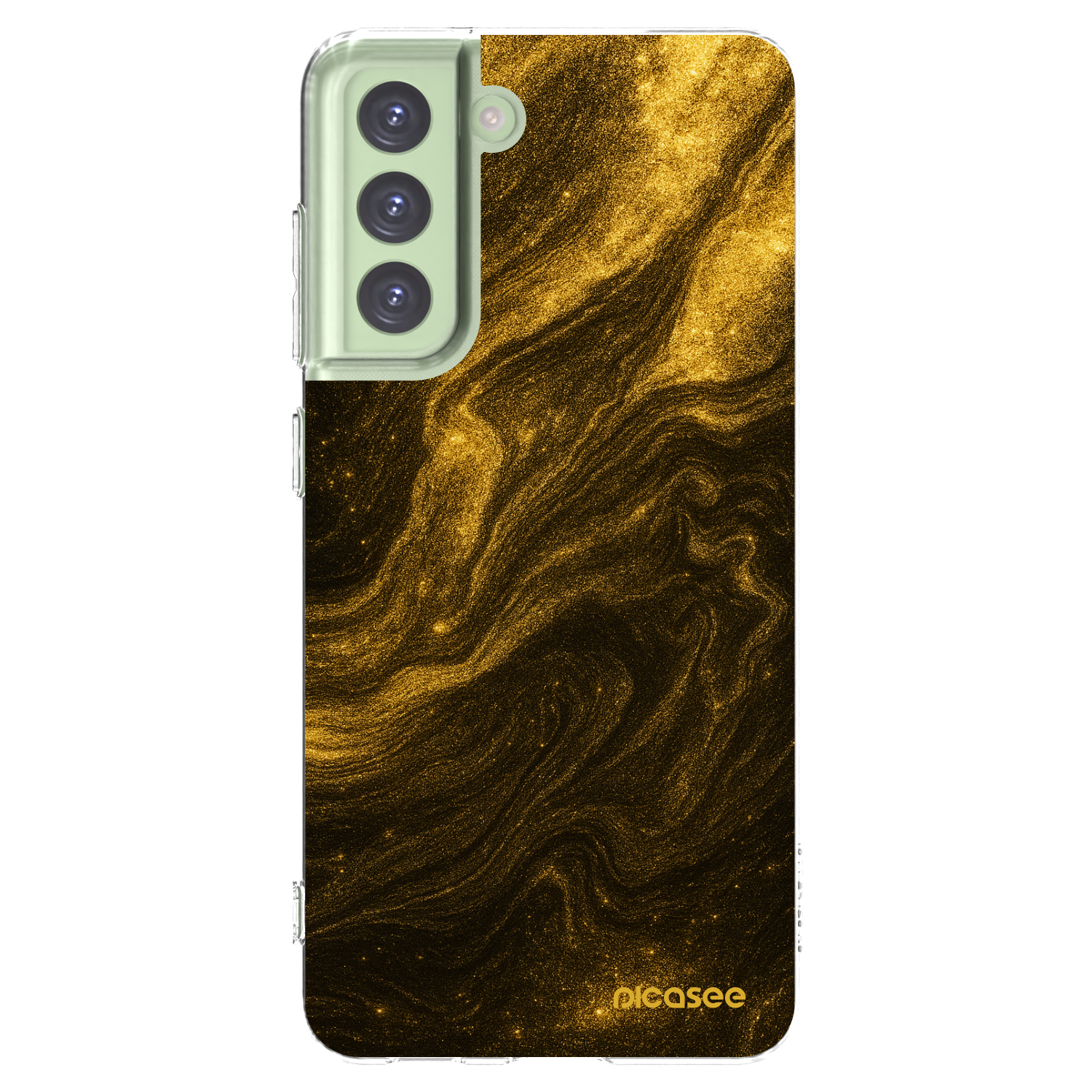 Picasee silikonska prozirna maskica za Samsung Galaxy S21 FE 5G - Black