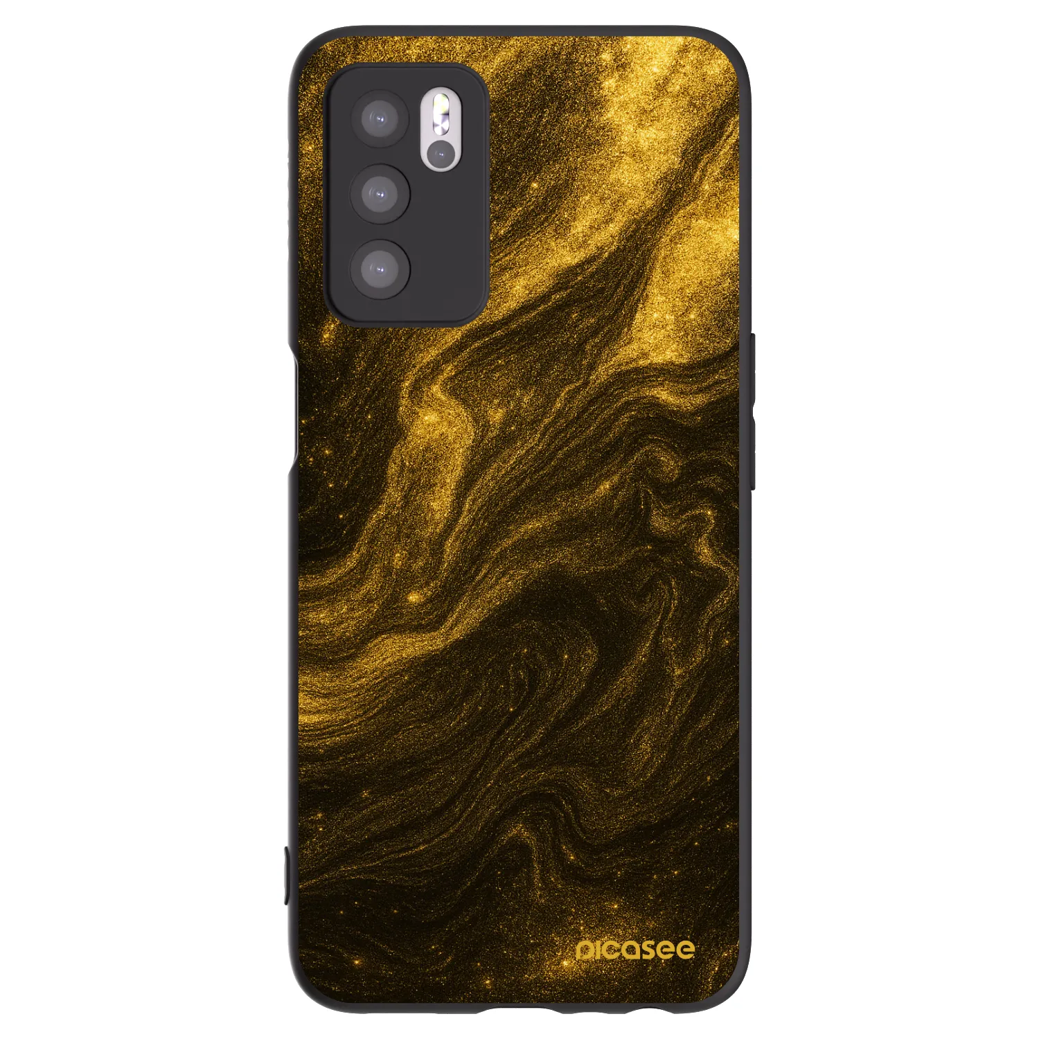 Picasee crna silikonska maskica za OPPO A16s - Black