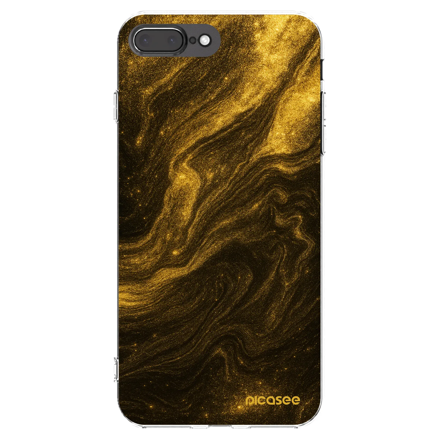 Picasee silikonska prozirna maskica za Apple iPhone 8 Plus - Black