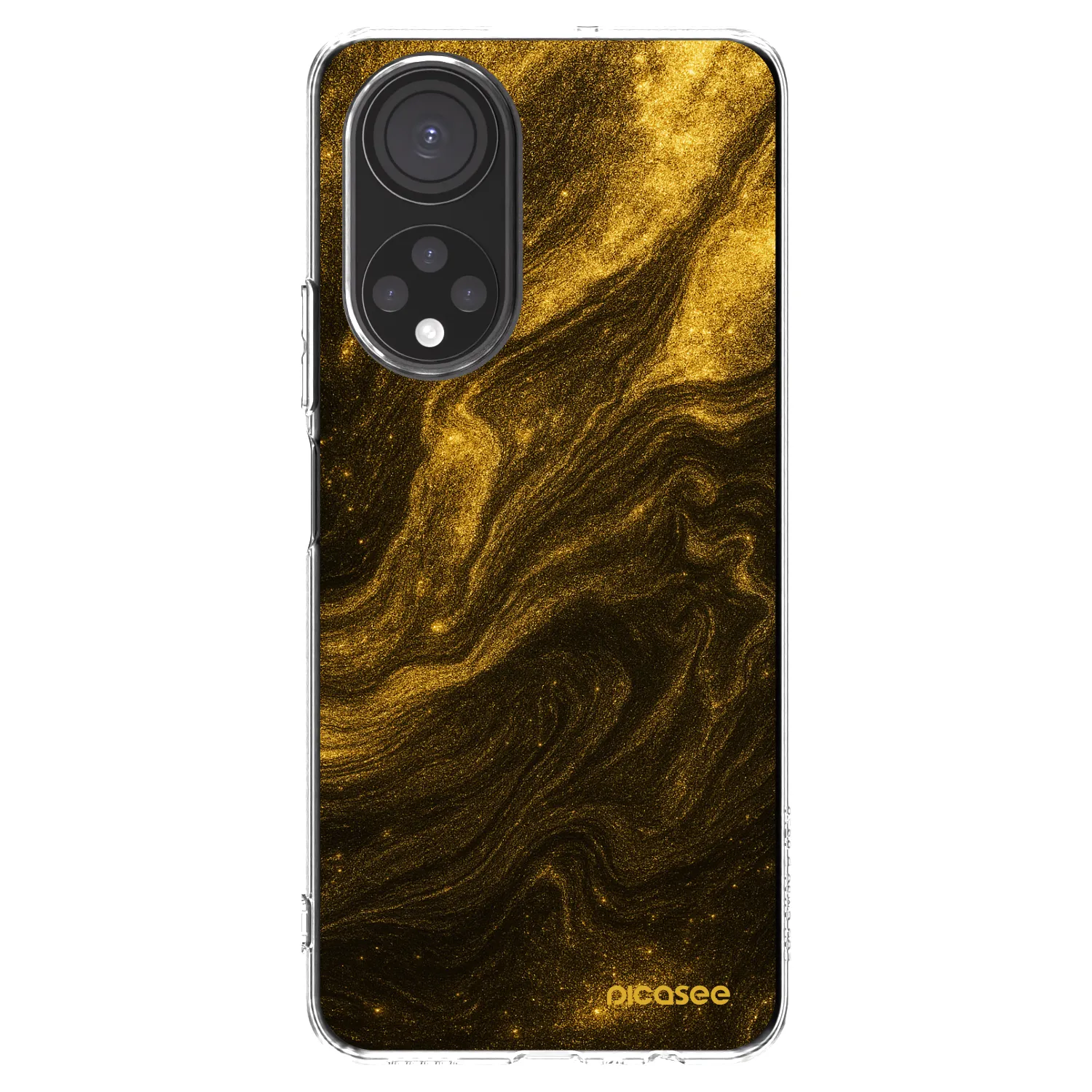 Picasee silikonska prozirna maskica za Honor X7 - Black