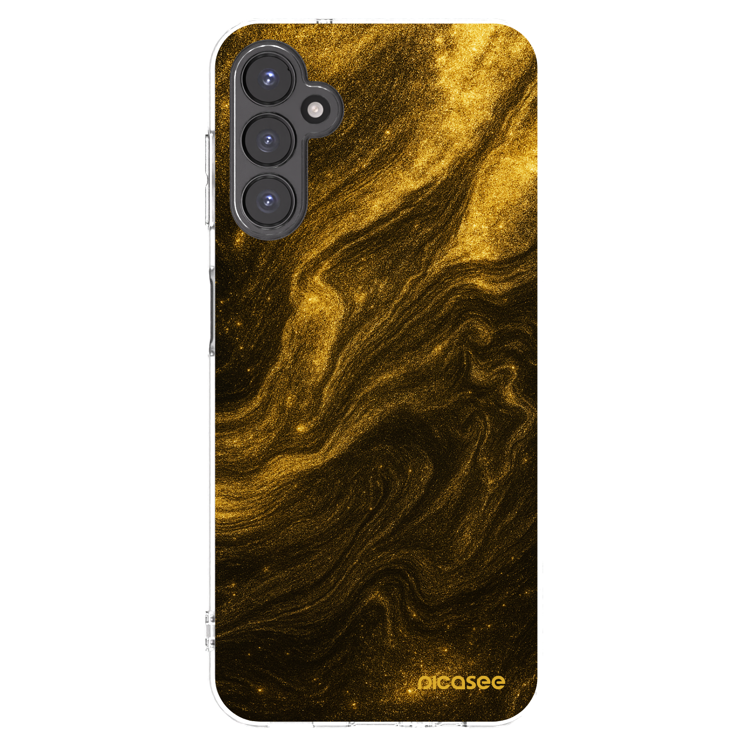 Picasee silikonska prozirna maskica za Samsung Galaxy A14 4G A145R - Black