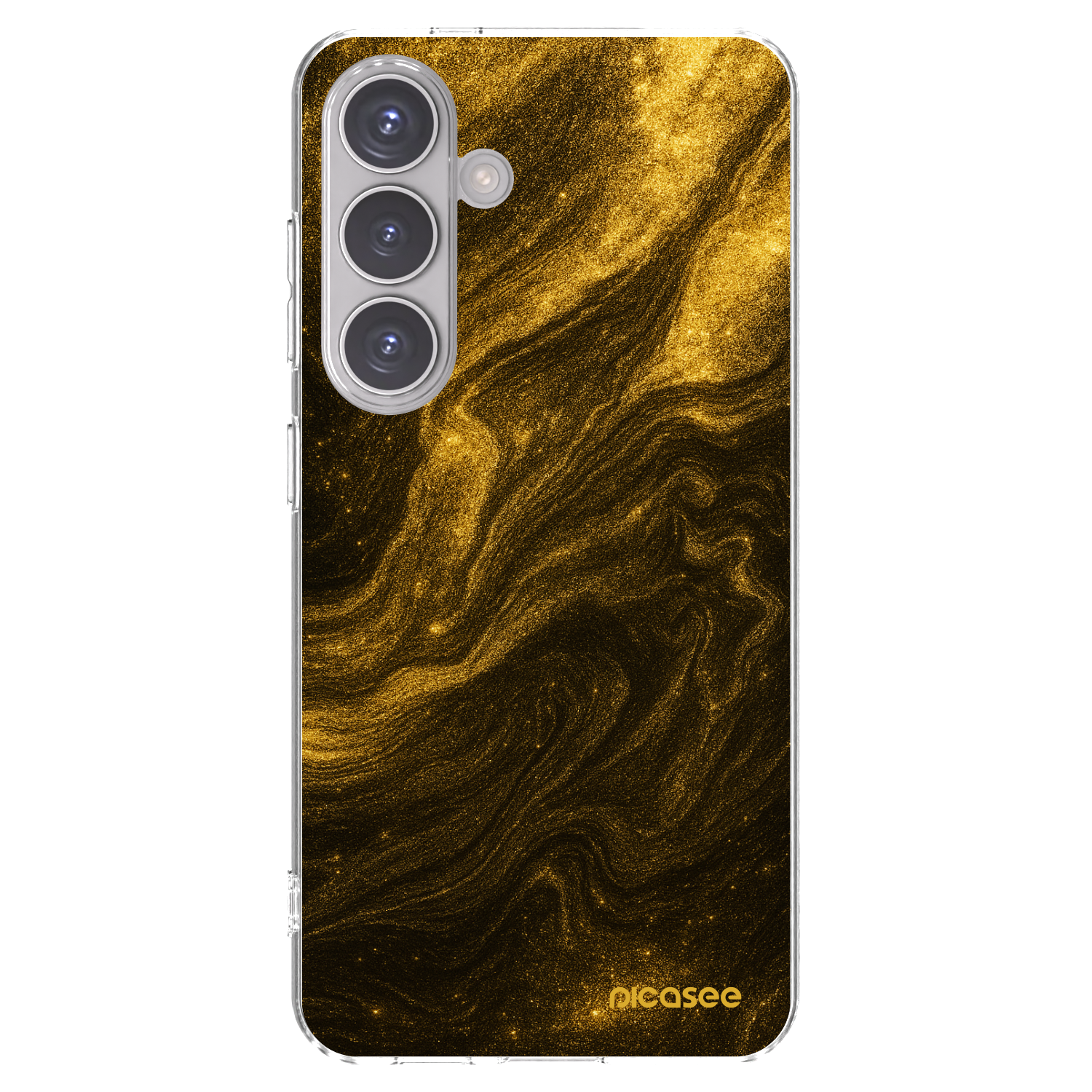 Picasee silikonska prozirna maskica za Samsung Galaxy S24 S921B 5G - Black