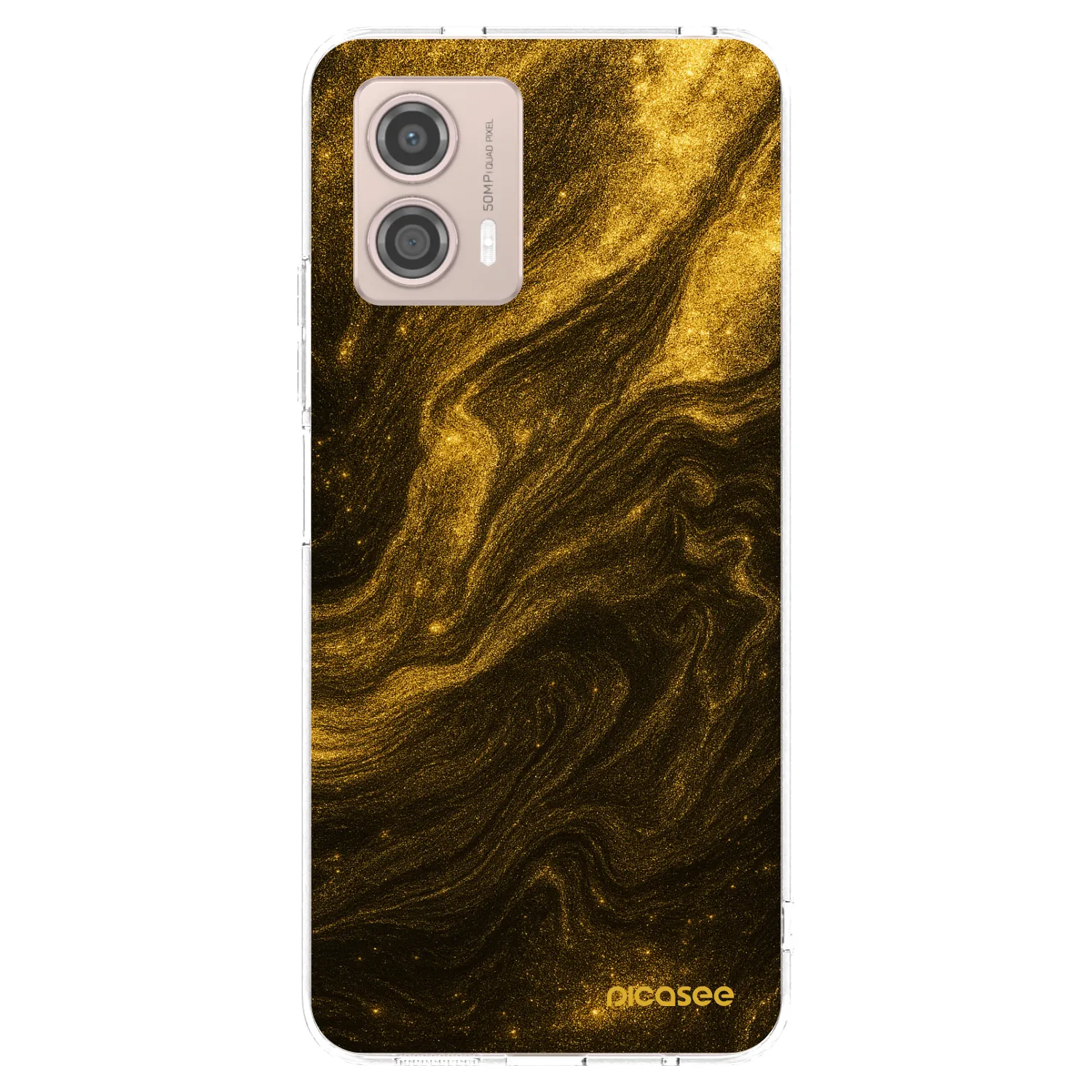 Picasee silikonska prozirna maskica za Motorola Moto G53 5G - Black