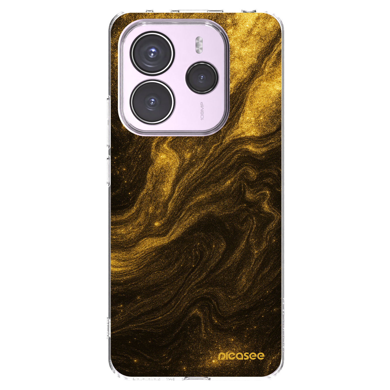 Picasee silikonska prozirna maskica za Xiaomi Redmi Note 14 5G - Black