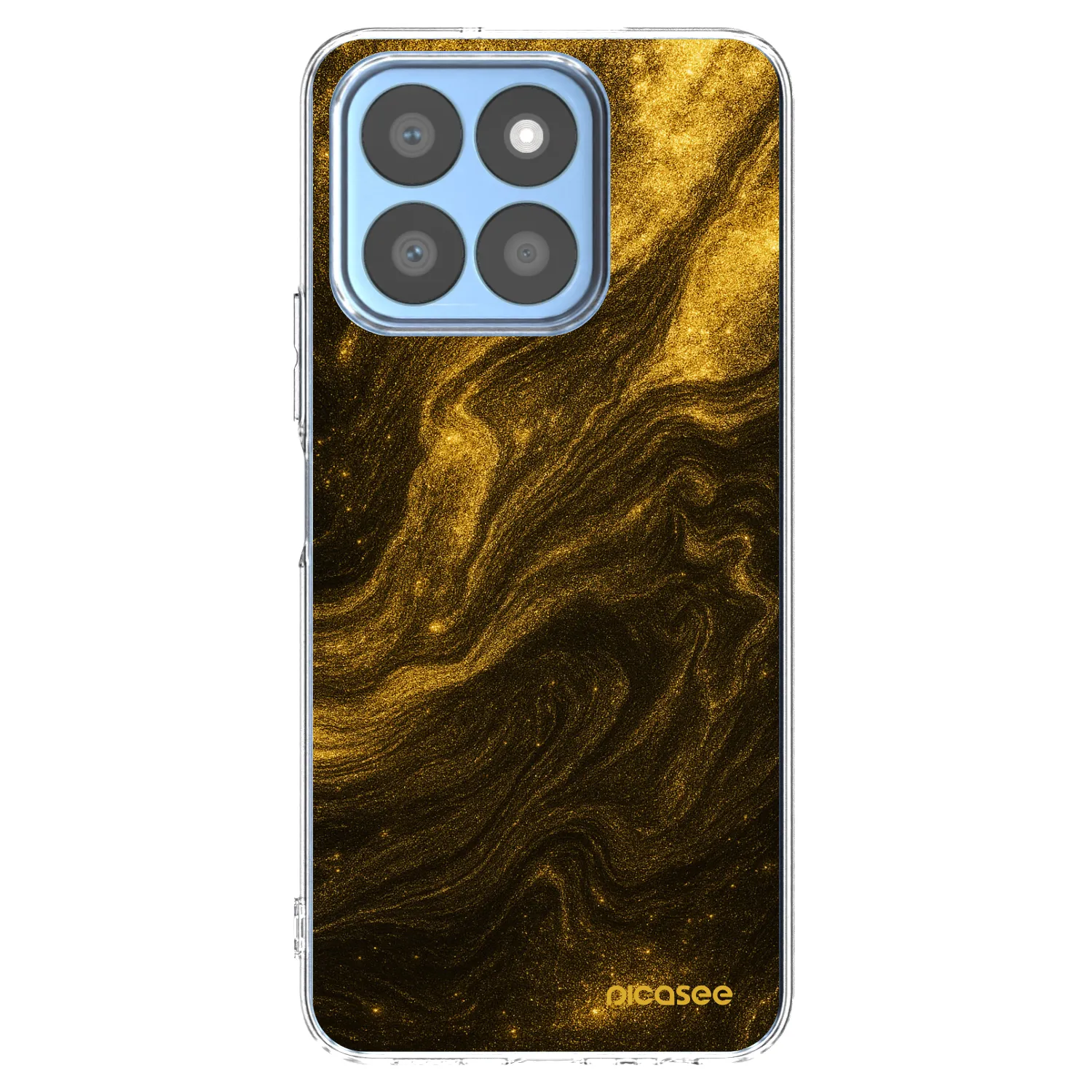 Picasee silikonska prozirna maskica za Honor X8c - Black