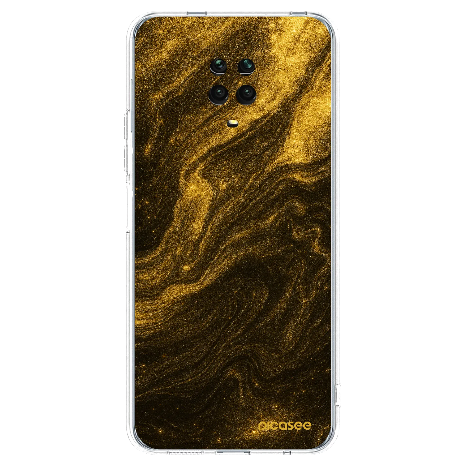 Picasee silikonska prozirna maskica za Xiaomi Redmi Note 9 Pro - Black