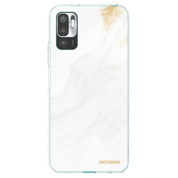 Picasee silikonska prozirna maskica za Xiaomi Redmi Note 10 5G - White