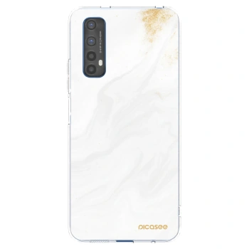 Picasee silikonska prozirna maskica za Realme 7 - White