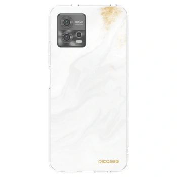 Picasee silikonska prozirna maskica za Motorola Moto G72 - White