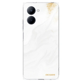 Picasee silikonska prozirna maskica za Realme C33 (2023) - White