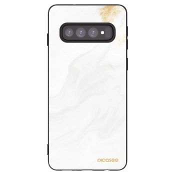 Picasee crna silikonska maskica za Samsung Galaxy S10 G973 - White