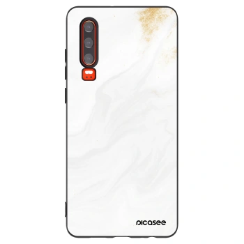 Picasee crna silikonska maskica za Huawei P30 - White