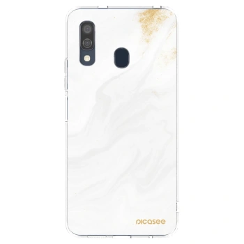 Picasee silikonska prozirna maskica za Samsung Galaxy A40 A405F - White