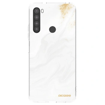 Picasee silikonska prozirna maskica za Xiaomi Redmi Note 8 - White