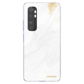 Picasee silikonska prozirna maskica za Xiaomi Mi Note 10 Lite - White