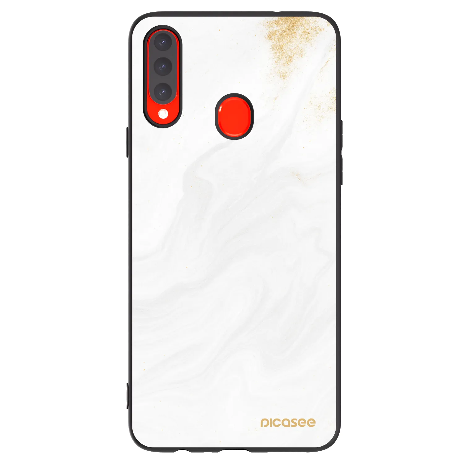 Picasee crna silikonska maskica za Samsung Galaxy A20s - White