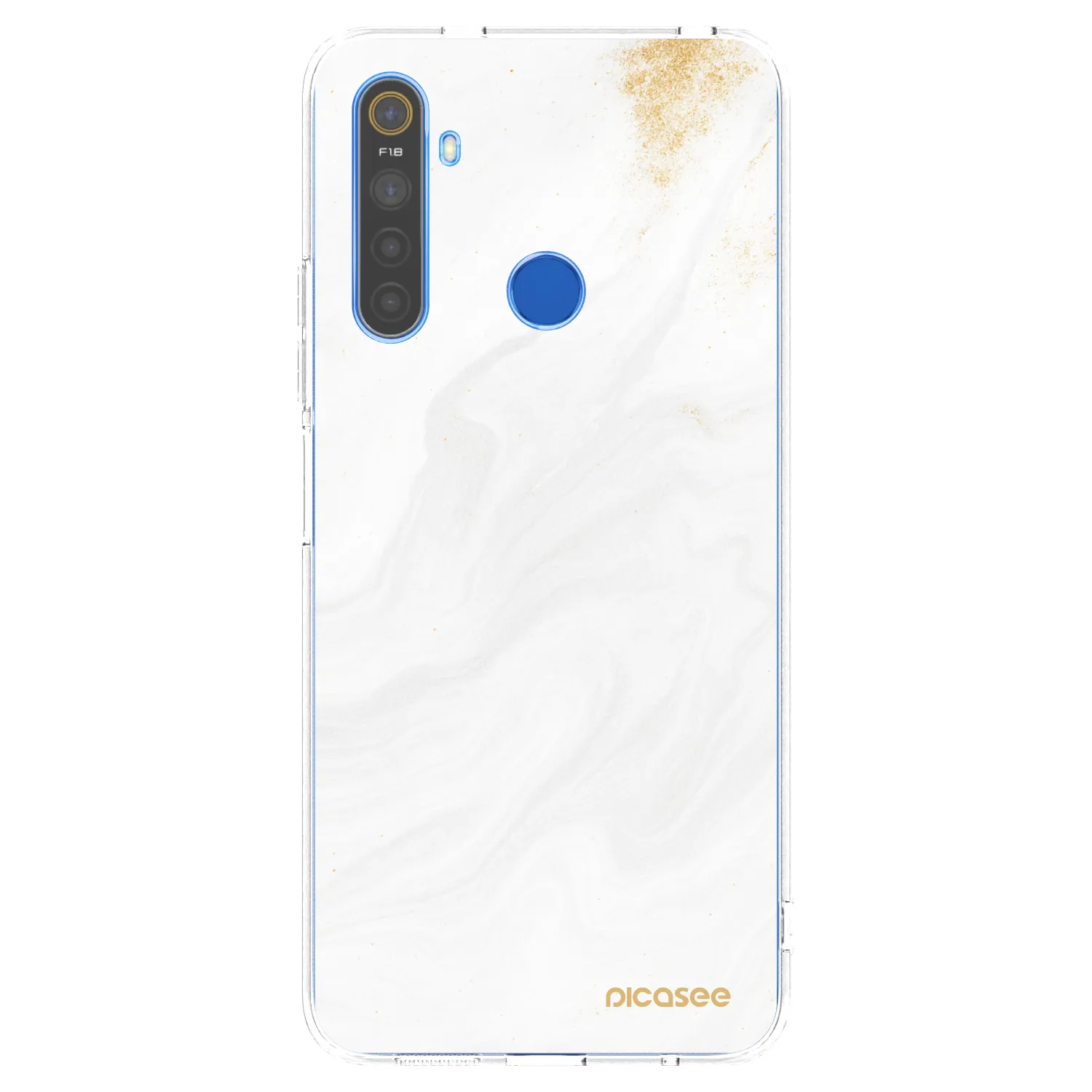 Picasee silikonska prozirna maskica za Realme 5 - White
