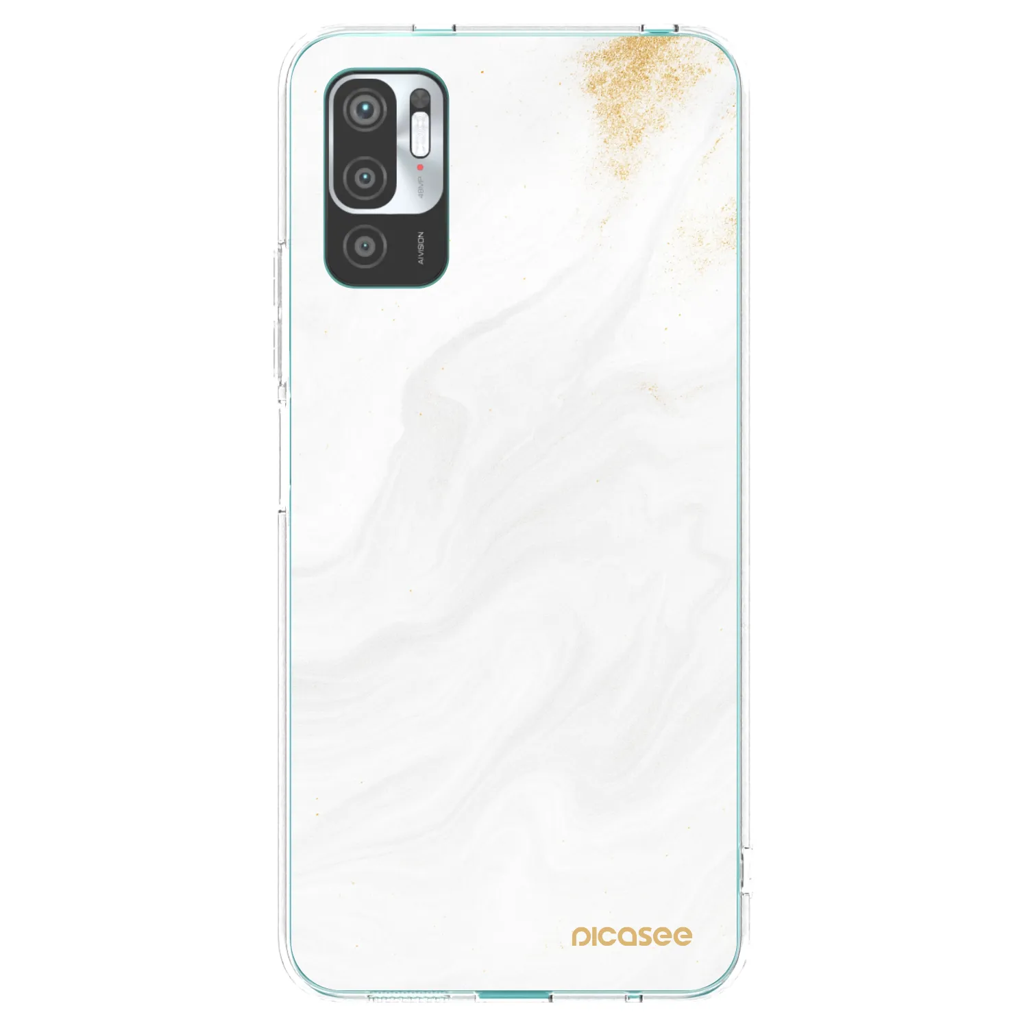 Picasee silikonska prozirna maskica za Xiaomi Redmi Note 10 5G - White