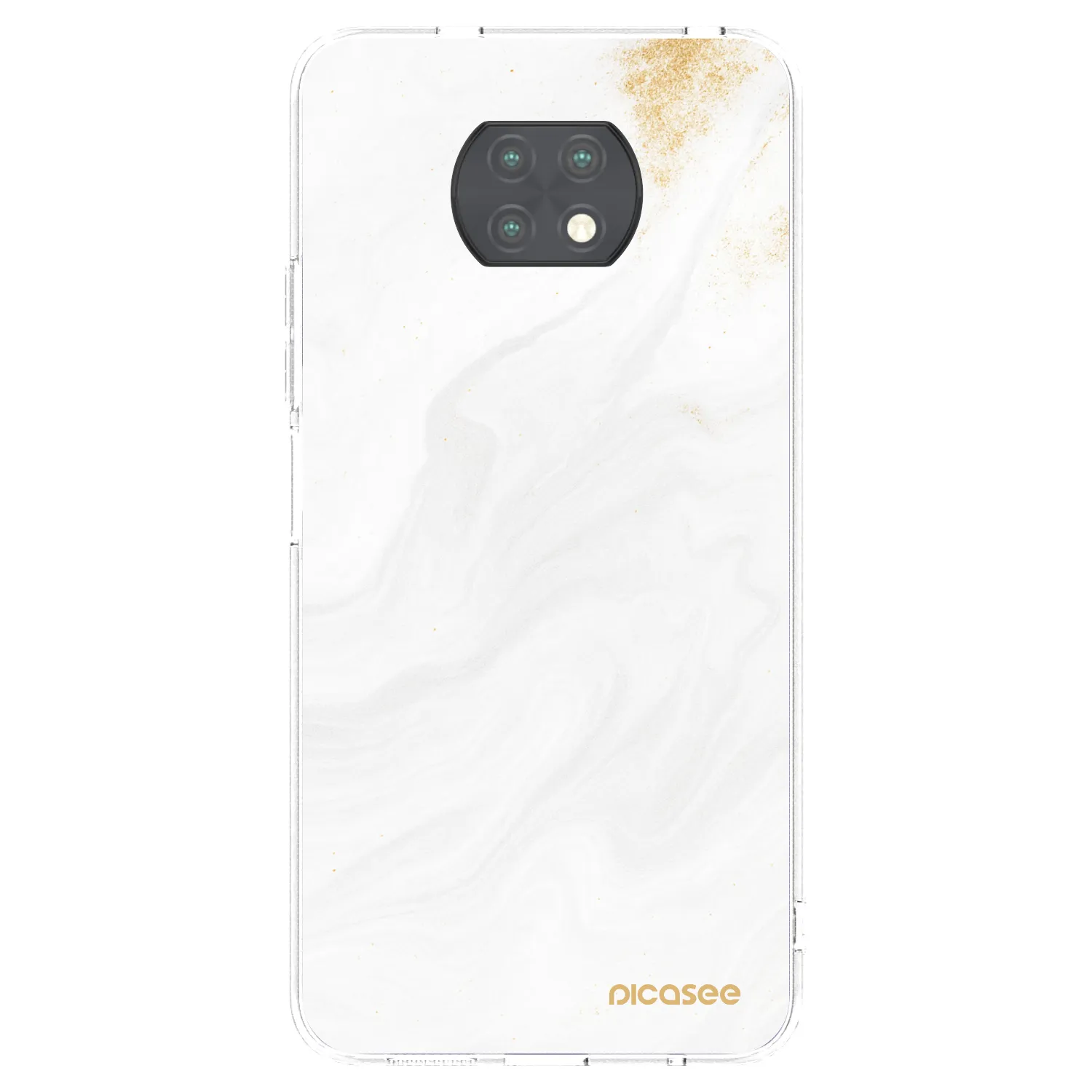 Picasee silikonska prozirna maskica za Xiaomi Redmi Note 9T - White