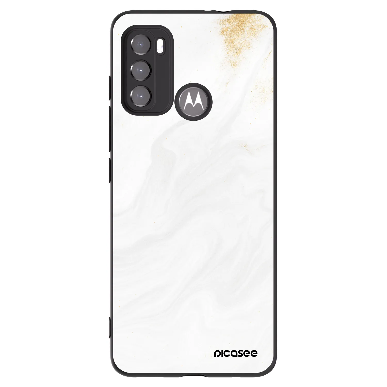 Picasee crna silikonska maskica za Motorola Moto G60 - White