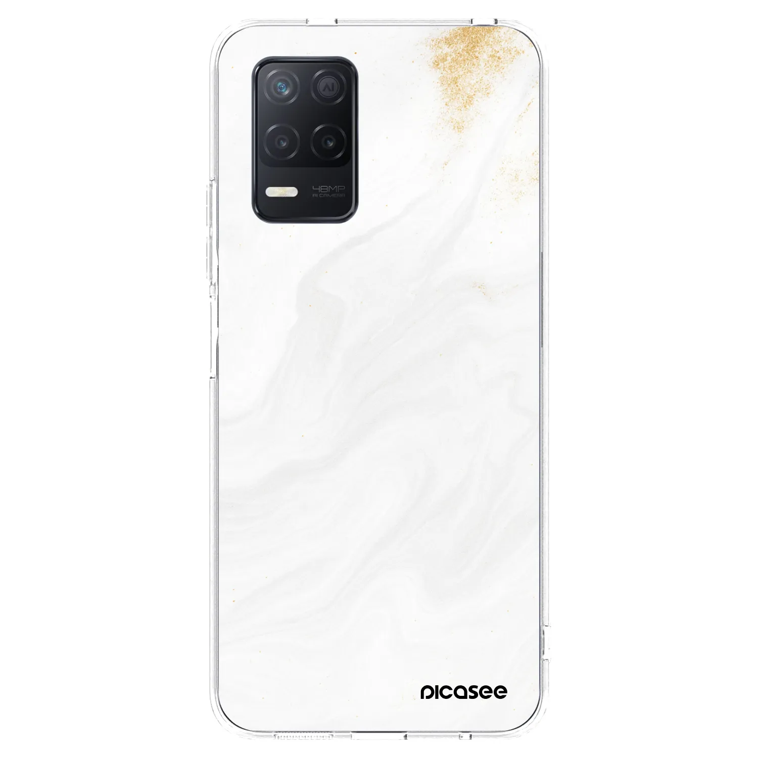 Picasee silikonska prozirna maskica za Realme 8 5G - White