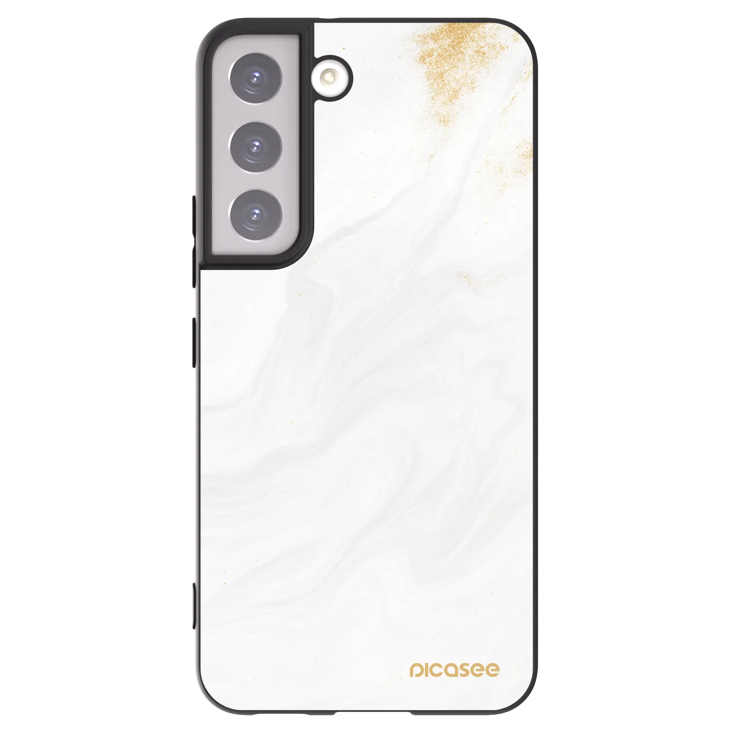 Picasee crna silikonska maskica za Samsung Galaxy S22 5G - White