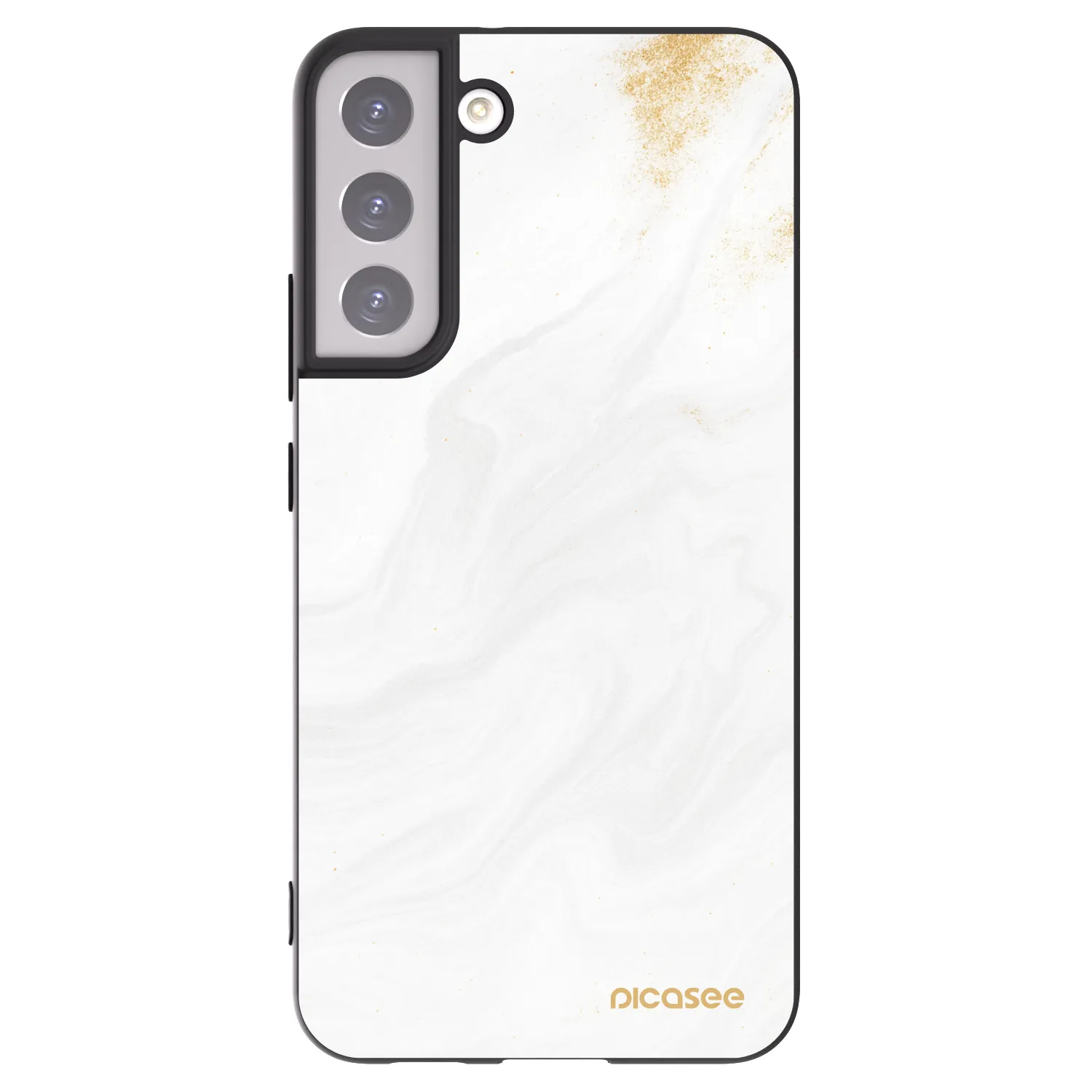 Picasee crna silikonska maskica za Samsung Galaxy S22+ 5G - White