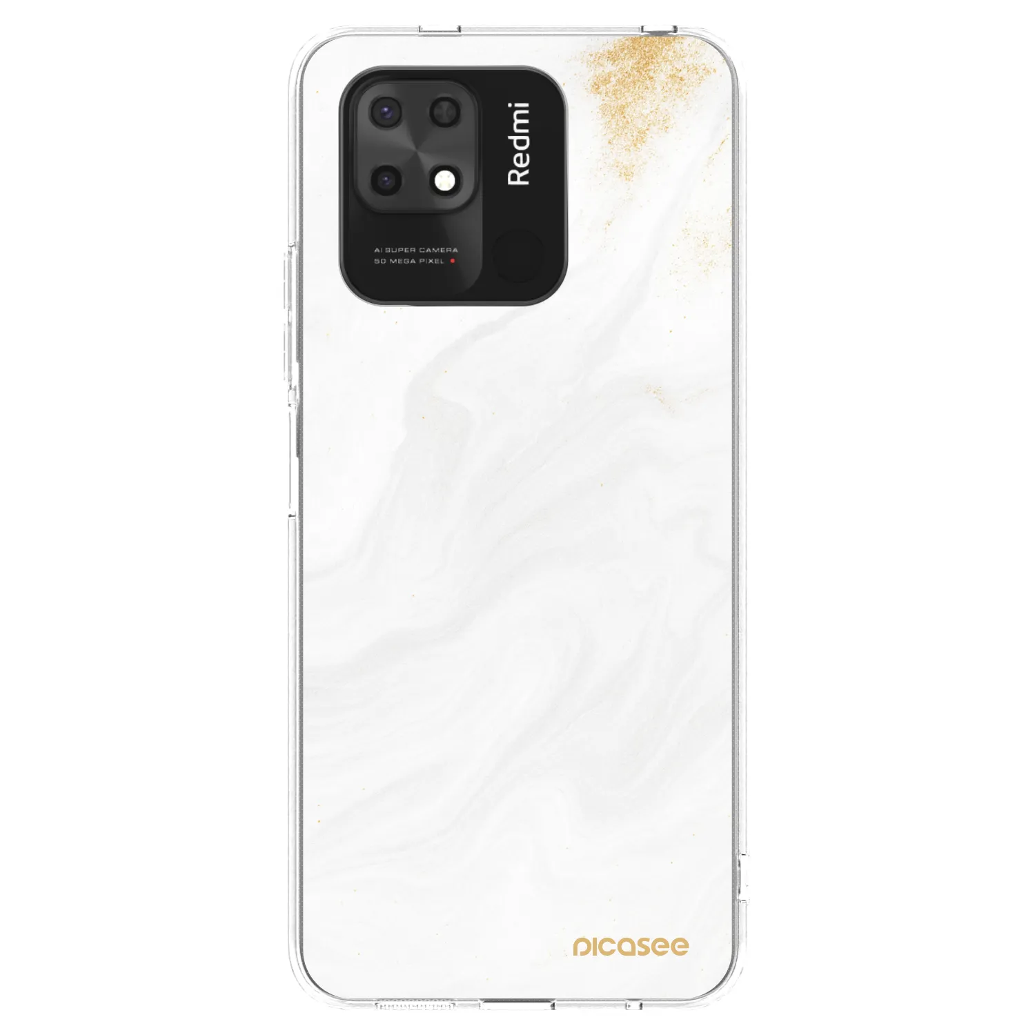 Picasee silikonska prozirna maskica za Xiaomi Redmi 10C - White