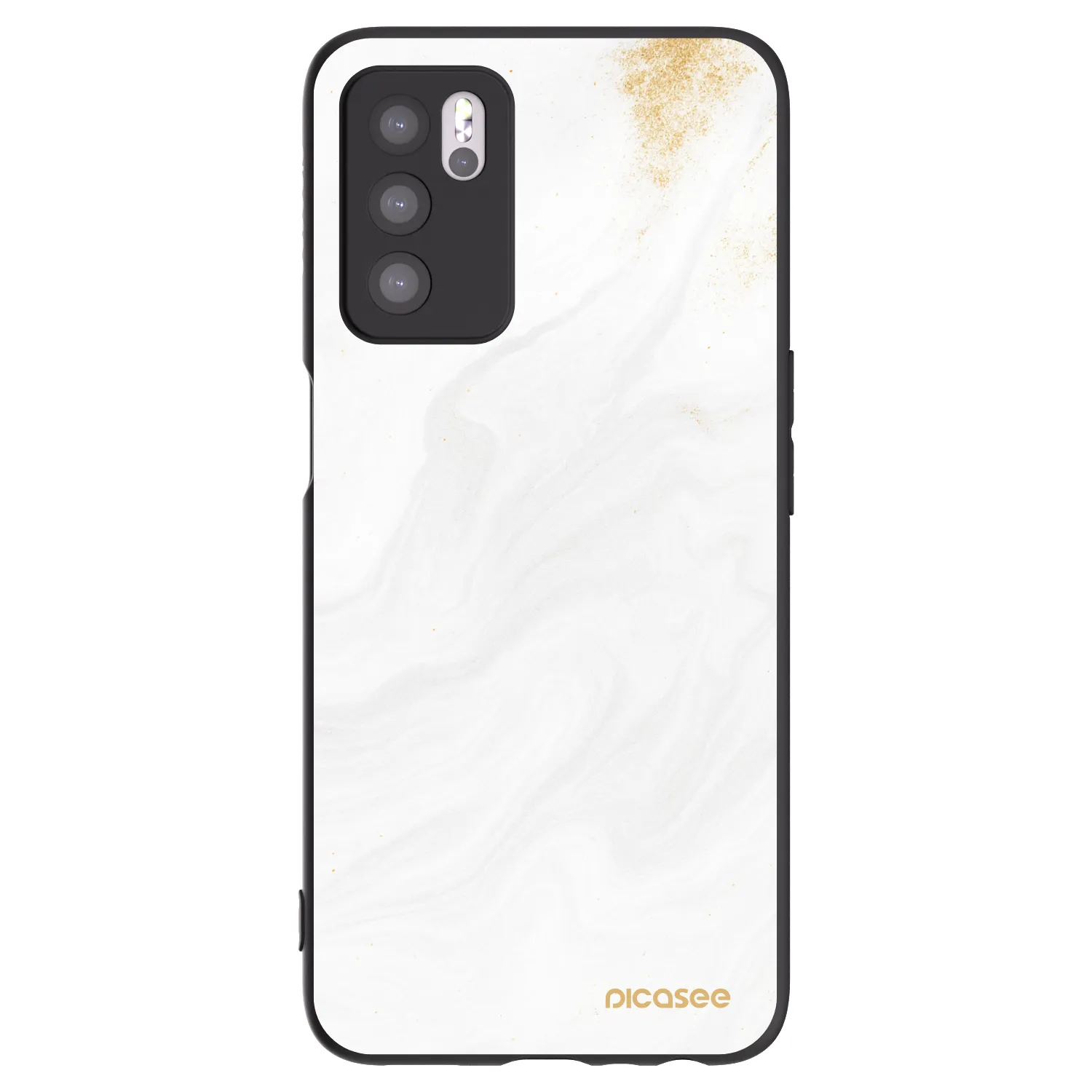 Picasee crna silikonska maskica za OPPO A16s - White