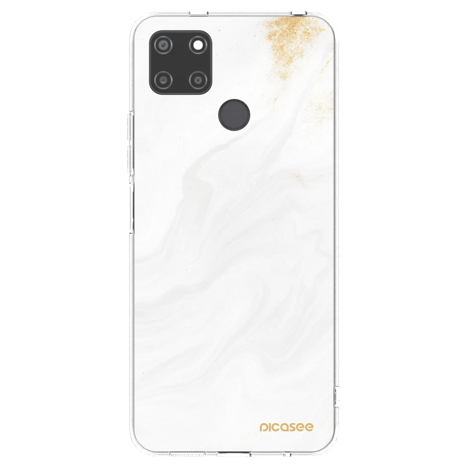 Picasee silikonska prozirna maskica za Realme C21Y - White