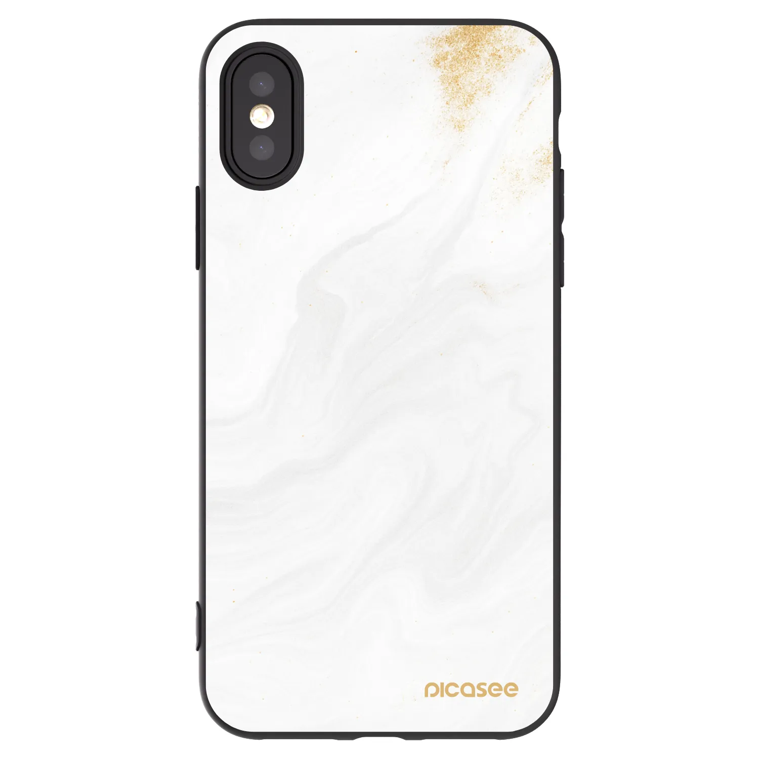 Picasee crna silikonska maskica za Apple iPhone X/XS - White