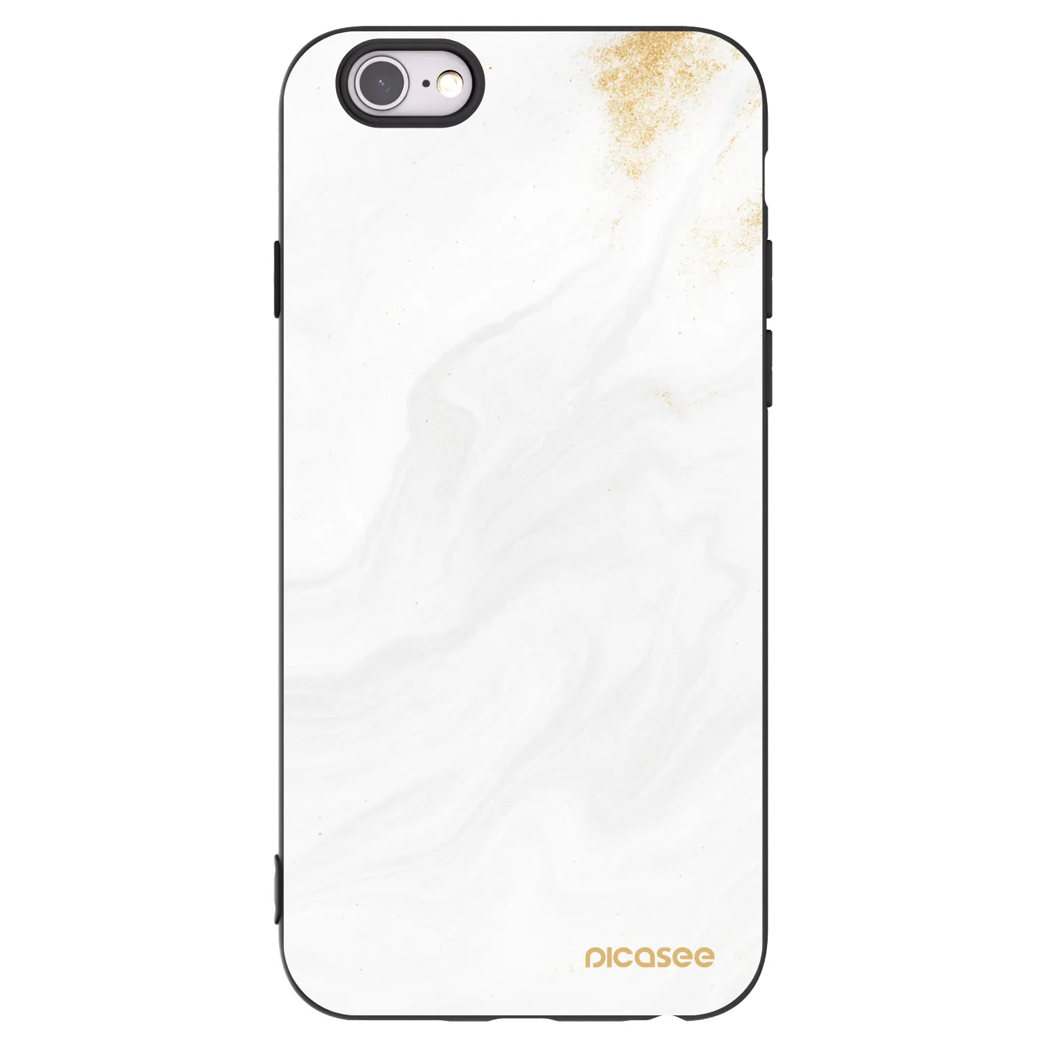 Picasee crna silikonska maskica za Apple iPhone 6/6S - White