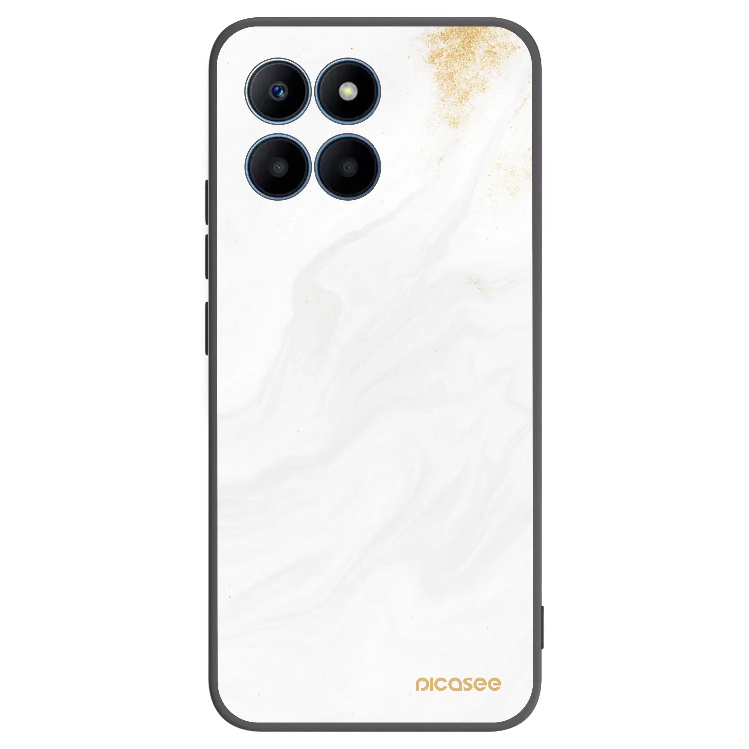 Picasee crna silikonska maskica za Honor 70 Lite - White
