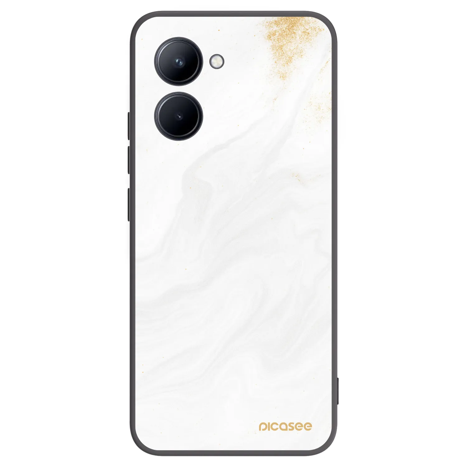 Picasee crna silikonska maskica za Realme C33 (2023) - White