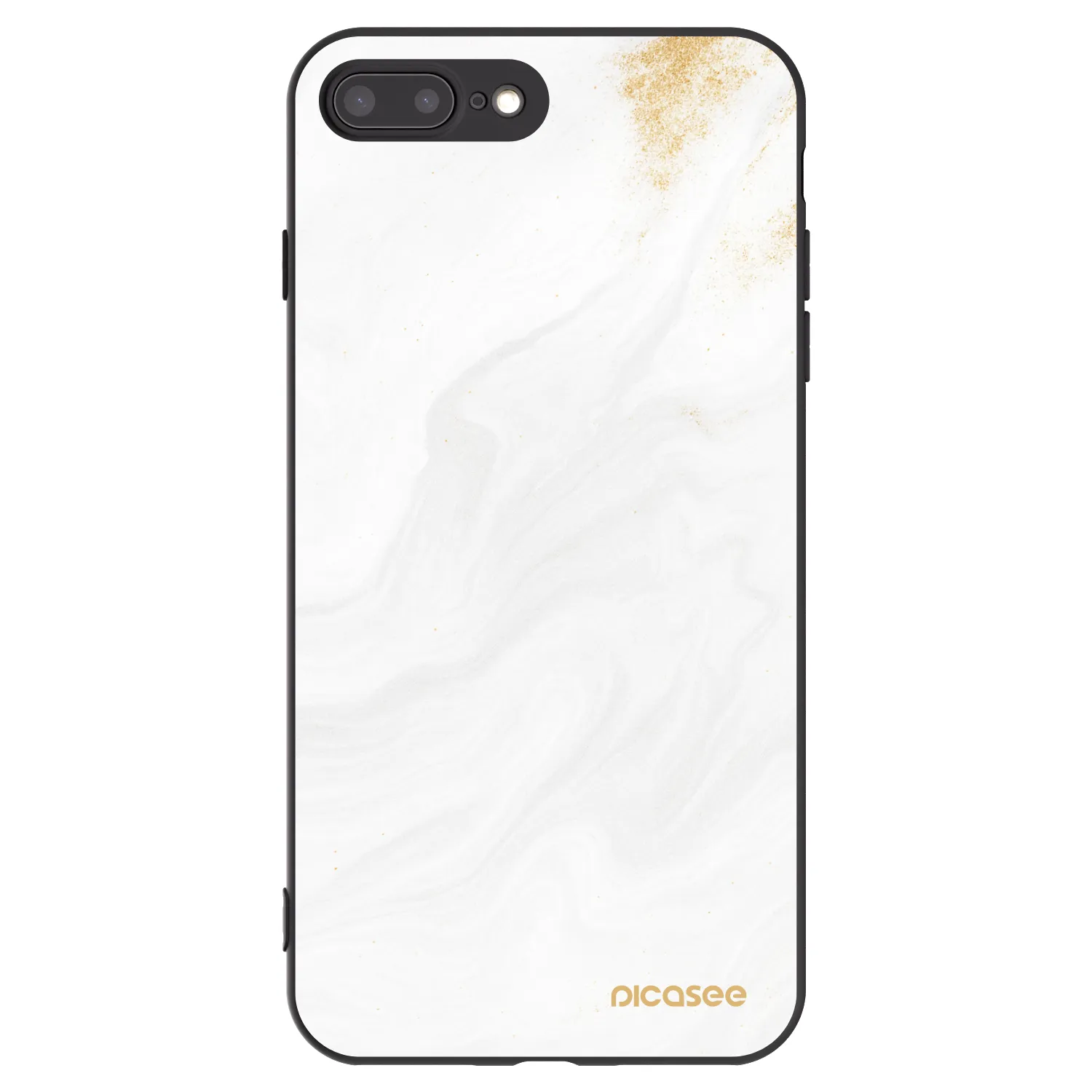 Picasee crna silikonska maskica za Apple iPhone 7 Plus - White
