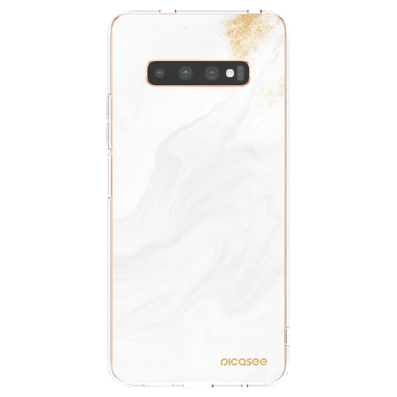Picasee silikonska prozirna maskica za Samsung Galaxy S10 Plus G975 - White
