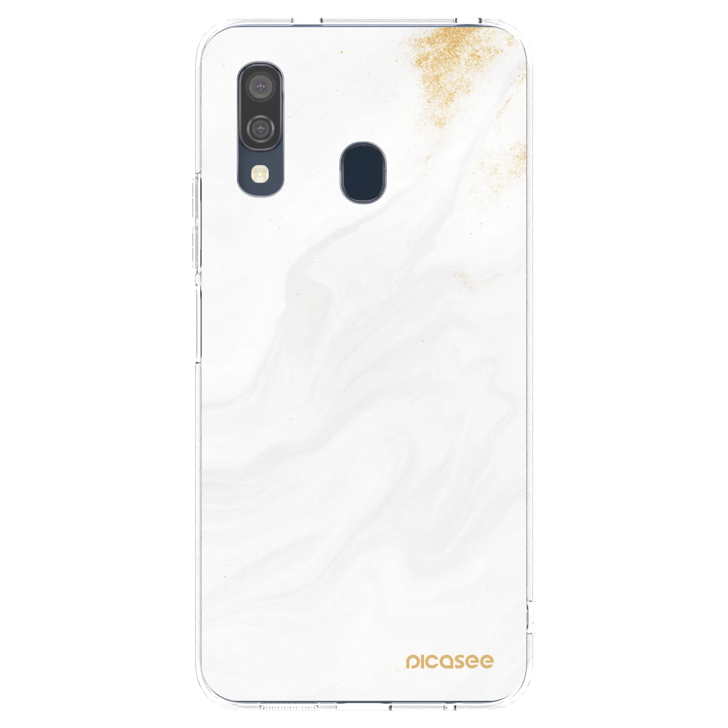 Picasee silikonska prozirna maskica za Samsung Galaxy A40 A405F - White