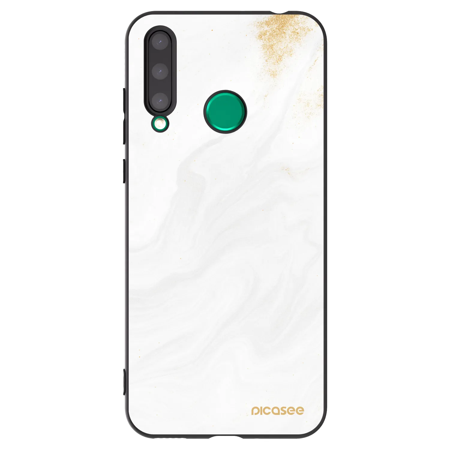 Picasee crna silikonska maskica za Honor 20 Lite - White