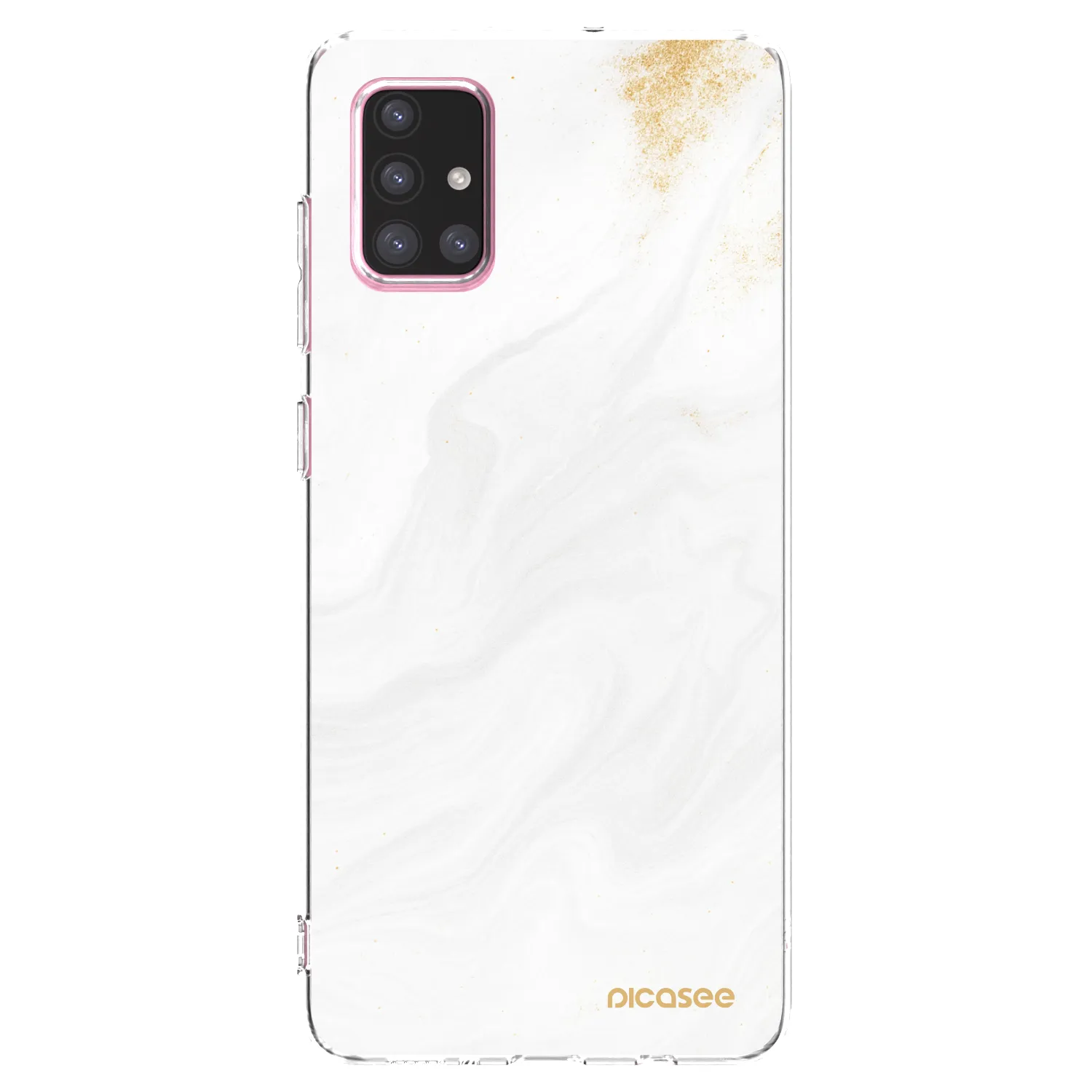 Picasee silikonska prozirna maskica za Samsung Galaxy A71 A715F - White