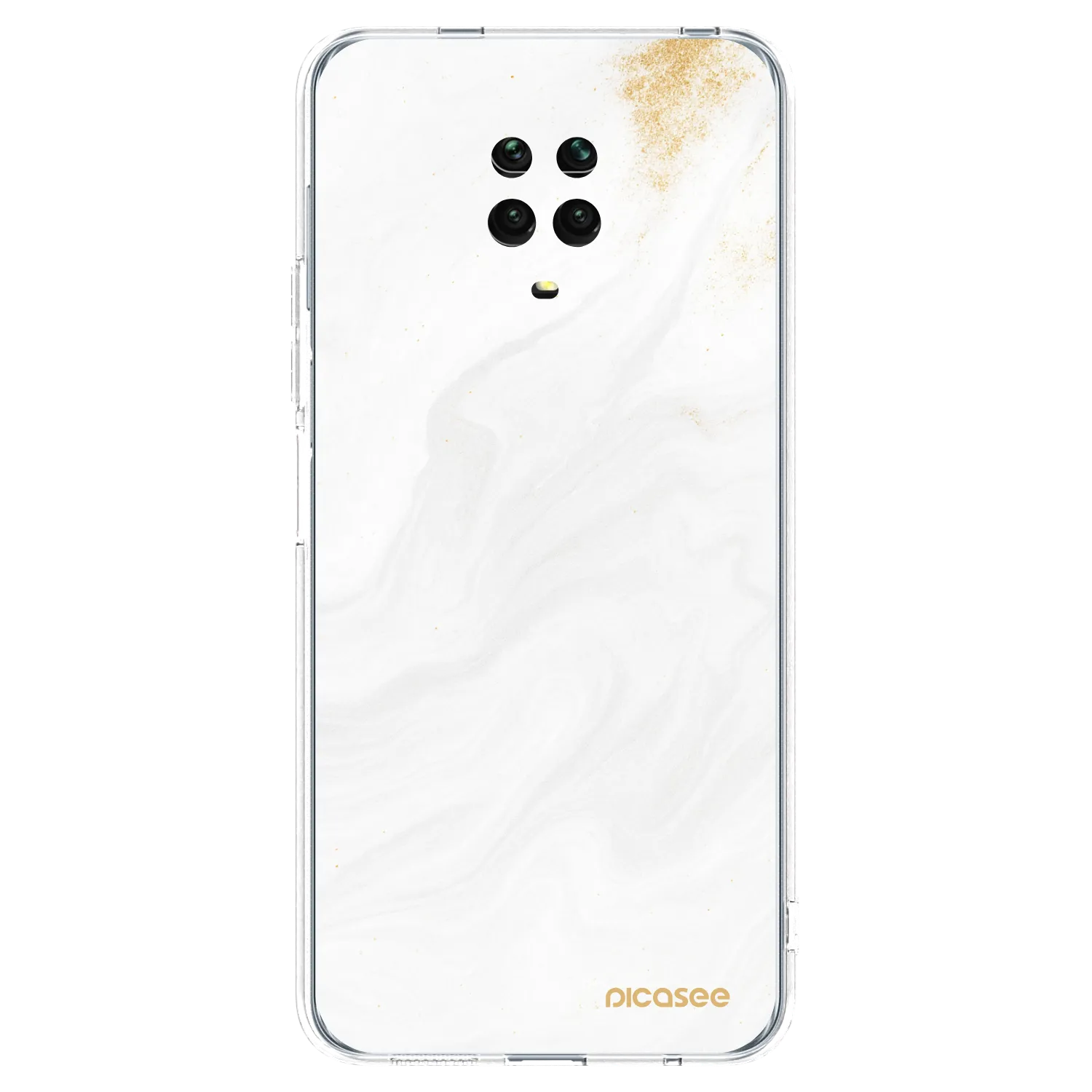 Picasee silikonska prozirna maskica za Xiaomi Redmi Note 9 Pro - White