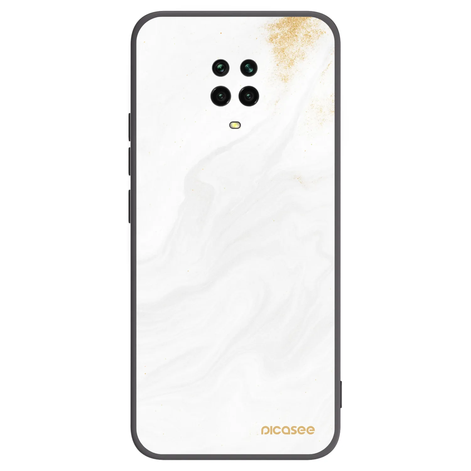 Picasee crna silikonska maskica za Xiaomi Redmi Note 9 Pro - White