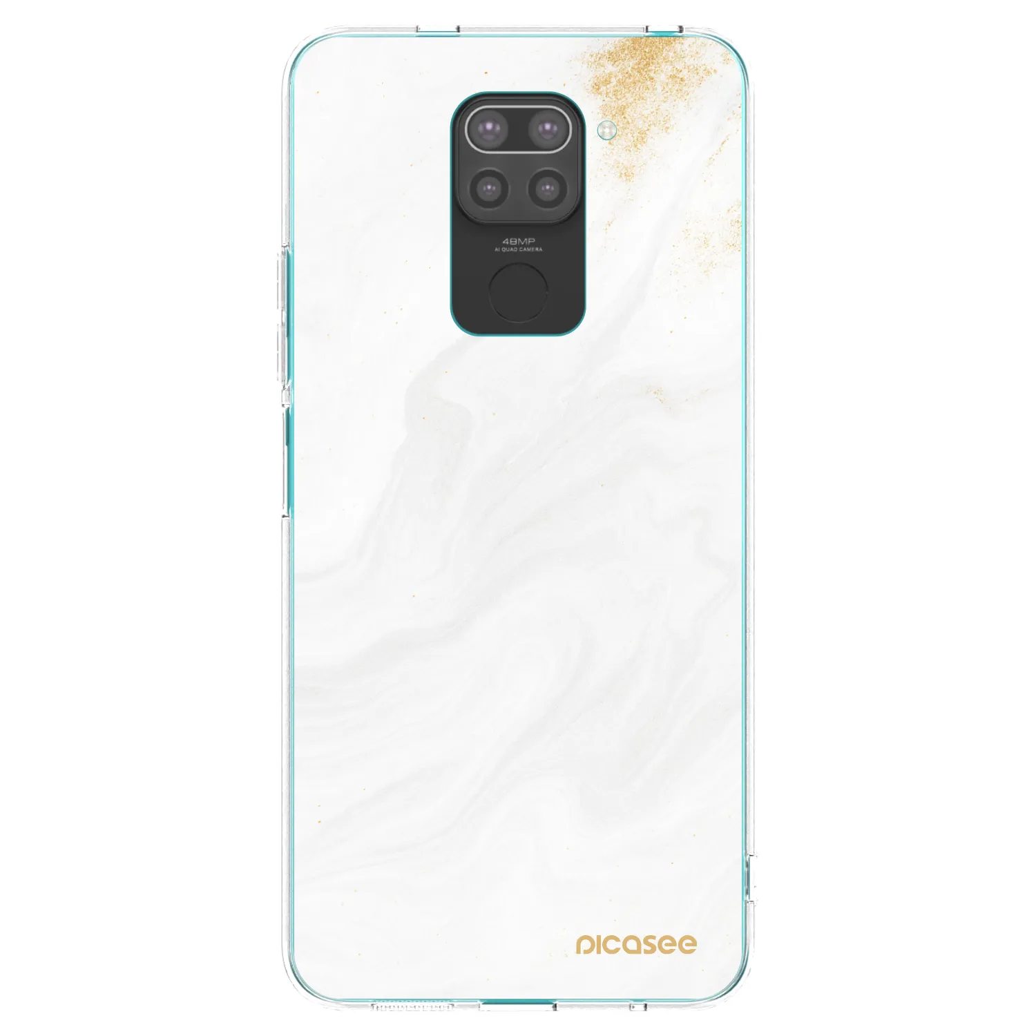 Picasee crna silikonska maskica za Xiaomi Redmi Note 9 - White