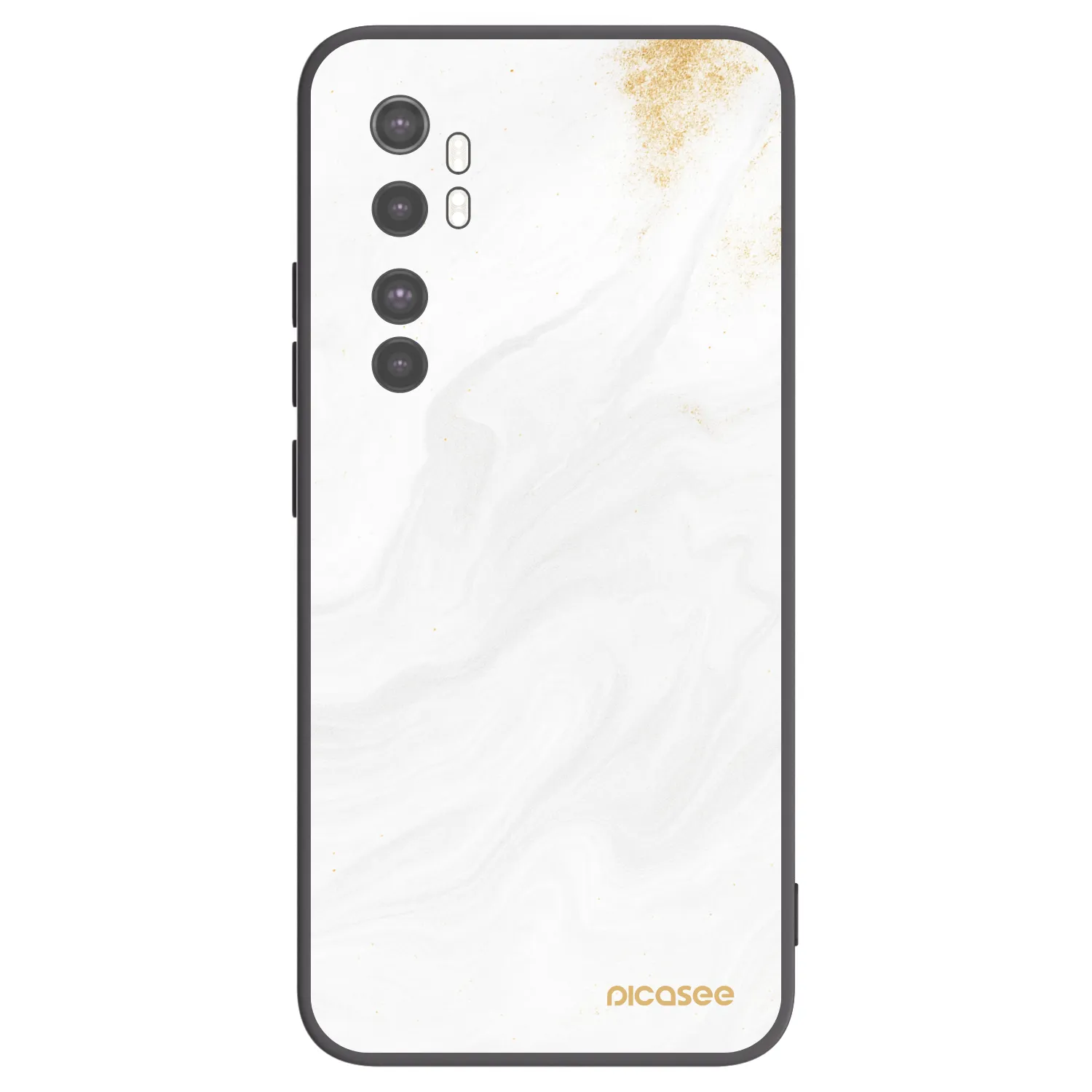 Picasee crna silikonska maskica za Xiaomi Mi Note 10 Lite - White