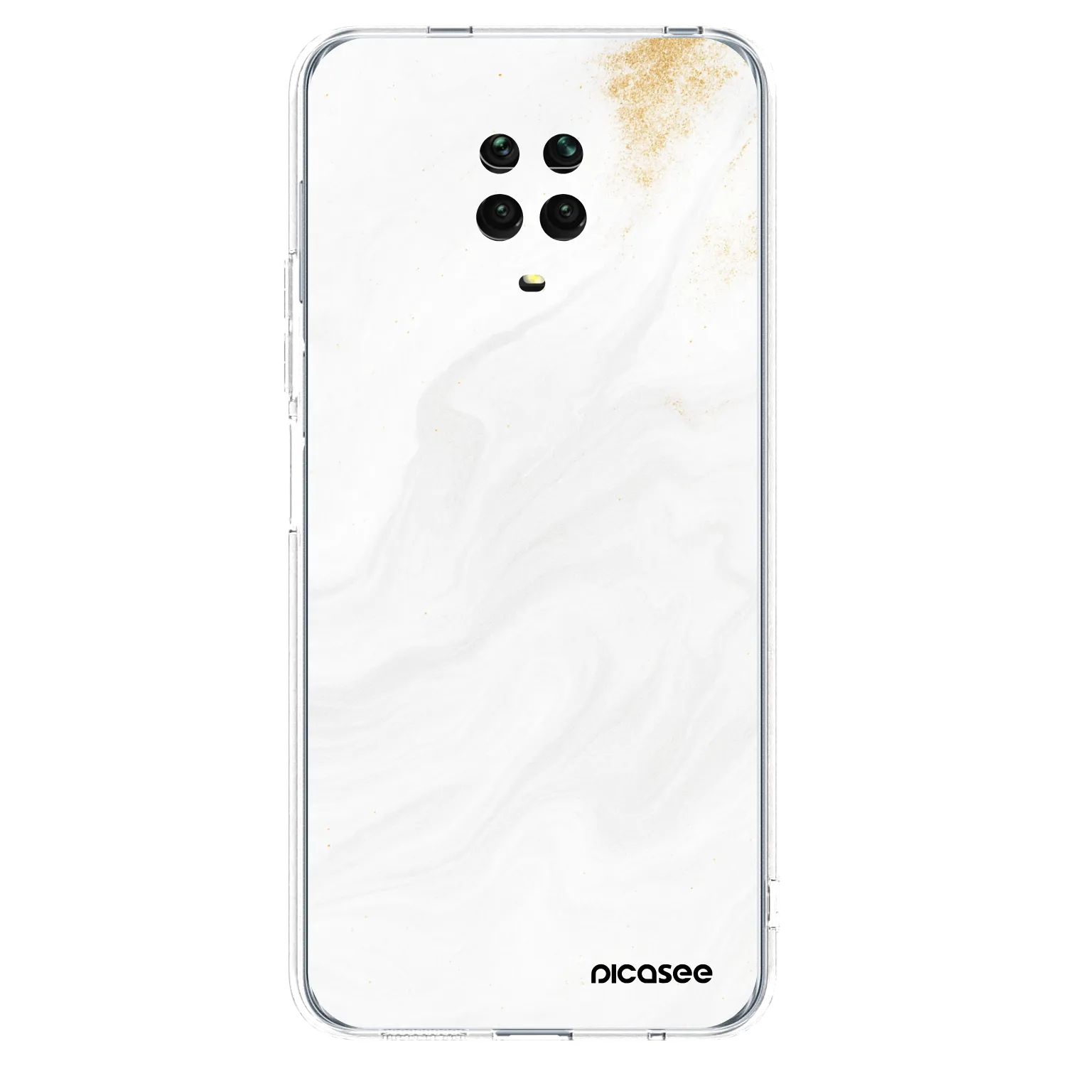 Picasee silikonska prozirna maskica za Xiaomi Redmi Note 9S - White