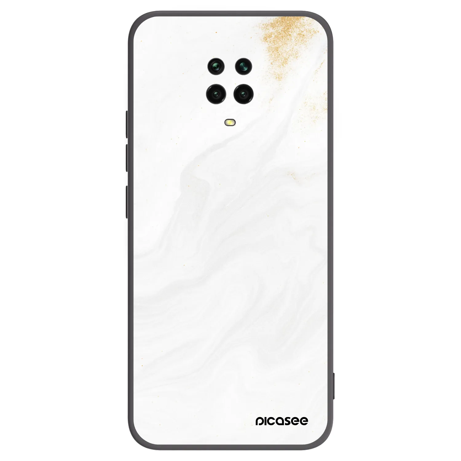 Picasee crna silikonska maskica za Xiaomi Redmi Note 9S - White
