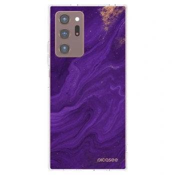 Picasee silikonska prozirna maskica za Samsung Galaxy Note 20 Ultra - Purple