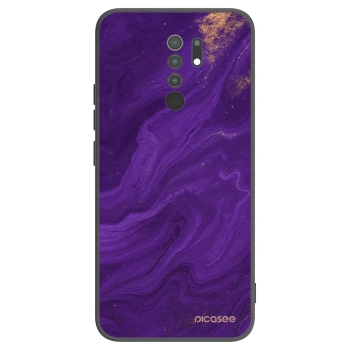 Picasee crna silikonska maskica za Xiaomi Redmi 9 - Purple