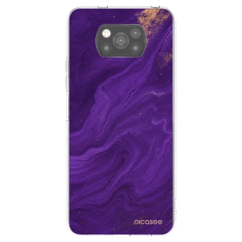 Picasee crna silikonska maskica za Xiaomi Poco X3 - Purple
