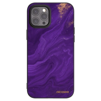 Picasee crna silikonska maskica za Apple iPhone 12 Pro Max - Purple